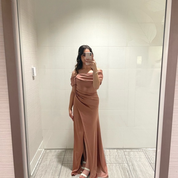 ASOS EDITION ROSE GOLD DRESS - Picture 2 of 3
